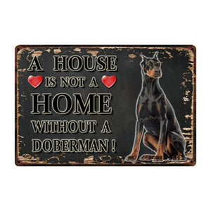 A House Is Not A Home Without A Chesapeake Bay Retriever Tin Poster-Sign Board-Chesapeake Bay Retriever, Dogs, Home Decor, Sign Board-10