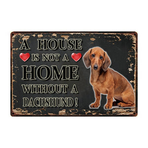 A House Is Not A Home Without A Chesapeake Bay Retriever Tin Poster-Sign Board-Chesapeake Bay Retriever, Dogs, Home Decor, Sign Board-16