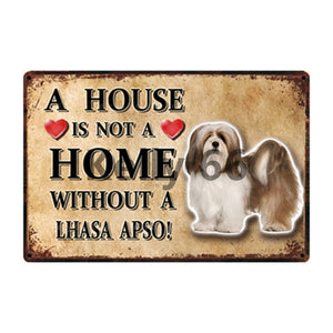 A House Is Not A Home Without A English Setter Tin Poster-Sign Board-Dogs, English Setter, Home Decor, Sign Board-10