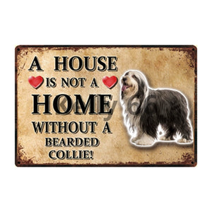 A House Is Not A Home Without A English Setter Tin Poster-Sign Board-Dogs, English Setter, Home Decor, Sign Board-11