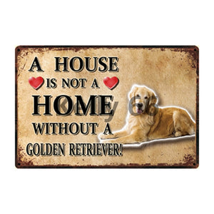 A House Is Not A Home Without A English Setter Tin Poster-Sign Board-Dogs, English Setter, Home Decor, Sign Board-14