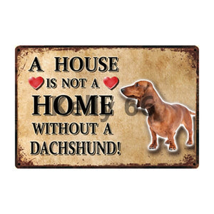 A House Is Not A Home Without A Italian Greyhound Tin Poster-Sign Board-Dogs, Greyhound, Home Decor, Sign Board-11