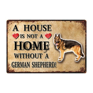 A House Is Not A Home Without A Italian Greyhound Tin Poster-Sign Board-Dogs, Greyhound, Home Decor, Sign Board-13