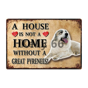 A House Is Not A Home Without A Italian Greyhound Tin Poster-Sign Board-Dogs, Greyhound, Home Decor, Sign Board-15