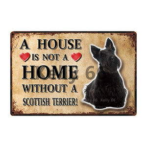 A House Is Not A Home Without A Italian Greyhound Tin Poster-Sign Board-Dogs, Greyhound, Home Decor, Sign Board-3