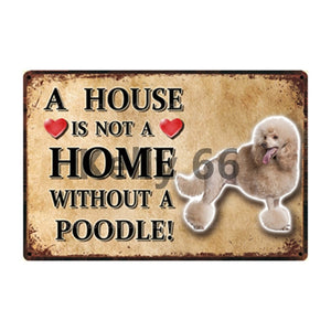 A House Is Not A Home Without A Italian Greyhound Tin Poster-Sign Board-Dogs, Greyhound, Home Decor, Sign Board-7