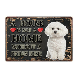 A House Is Not A Home Without A Labradoodle Tin Poster-Sign Board-Dogs, Doodle, Home Decor, Labradoodle, Sign Board-19