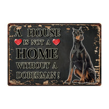 Load image into Gallery viewer, A House Is Not A Home Without A Labradoodle Tin Poster-Sign Board-Dogs, Doodle, Home Decor, Labradoodle, Sign Board-7