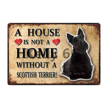 Load image into Gallery viewer, A House Is Not A Home Without A Siberian Husky Tin Poster-Sign Board-Dogs, Home Decor, Siberian Husky, Sign Board-8
