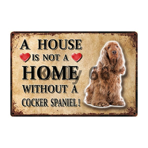 A House Is Not A Home Without A Yellow Labrador Tin Poster-Sign Board-Dogs, Home Decor, Labrador, Sign Board-8