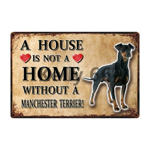 A House Is Not A Home Without A American Staffordshire Terrier Tin Poster-Sign Board-American Staffordshire Terrier, Dogs, Home Decor, Sign Board, Staffordshire Bull Terrier-19