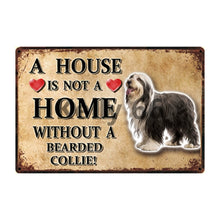 Load image into Gallery viewer, A House Is Not A Home Without A American Staffordshire Terrier Tin Poster-Sign Board-American Staffordshire Terrier, Dogs, Home Decor, Sign Board, Staffordshire Bull Terrier-21