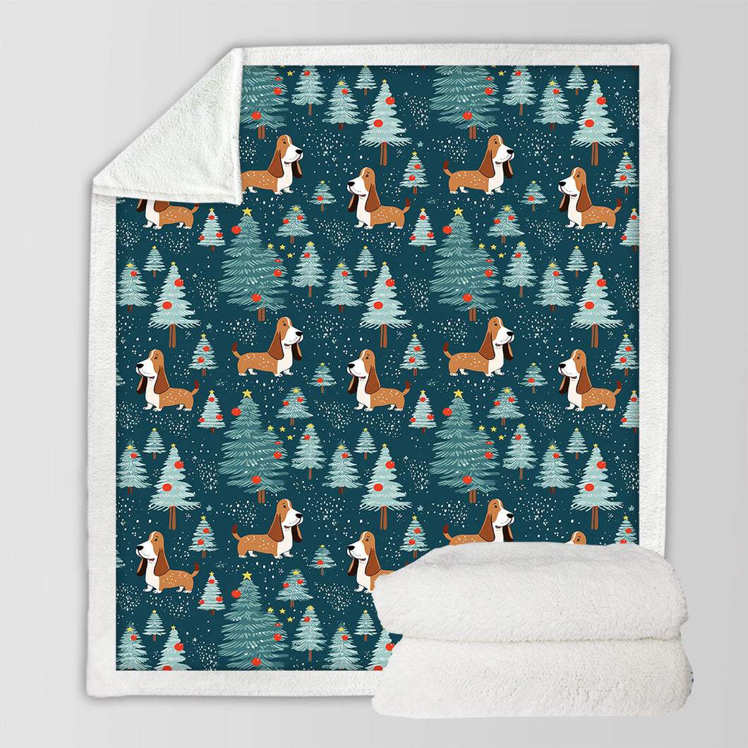 A Very Basset Hound Christmas Soft Warm Fleece Blanket-Blanket-Basset Hound, Blankets, Christmas, Dog Dad Gifts, Dog Mom Gifts, Home Decor-10