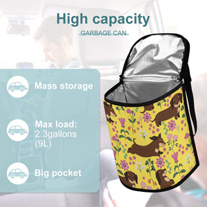 Flower Garden Dachshund Love Multipurpose Car Storage Bag - 4 Colors-Car Accessories-Bags, Car Accessories, Dachshund-13