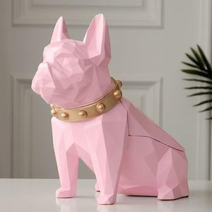 Abstract Frenchie Decorative Resin Tissue BoxHome Decor