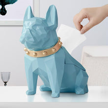Load image into Gallery viewer, Abstract Frenchie Decorative Resin Tissue BoxHome DecorLight Blue
