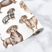 Load image into Gallery viewer, Dachshund Wrapping Paper - Watercolor Dachsund Designs - 3 Sheets Bundle-Christmas Ornament-Christmas,Dachshund,Wrapping Paper-11