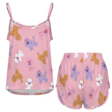 Load image into Gallery viewer, Colorful Poodles Love Women's Cami and Shorts Pajama Set-Apparel-Apparel,Dog Mom Gifts,Pajamas,Poodle-11