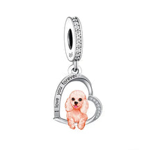 Load image into Gallery viewer, Adorable Apricot Goldendoodle Heart Dangle Charm – Dog Mom Gift-1