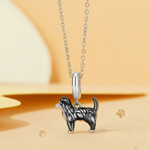 Load image into Gallery viewer, Adorable Black and White Border Collie Charm Bead – Silver Jewelry-3