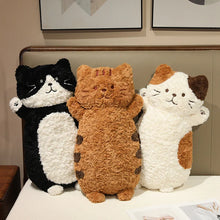 Load image into Gallery viewer, Adorable Black and White Cat Pillow and Plush Toy - Curly Coat Cutie-9