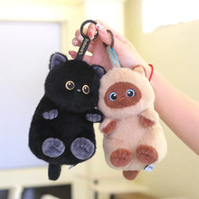 Load image into Gallery viewer, Adorable Black Cat Bag Charm - Chubby Big-Eyed Cutie-5