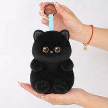 Load image into Gallery viewer, Adorable Black Cat Bag Charm - Chubby Big-Eyed Cutie-Accessories-Bag Charm,Black Cat,Cats,Stuffed Animal-1