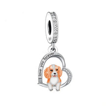 Load image into Gallery viewer, Adorable Blenheim Cavalier King Charles Heart Charm – Silver Bracelet Gift-6