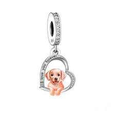 Load image into Gallery viewer, Adorable Blenheim Cavalier King Charles Heart Charm – Silver Bracelet Gift-4