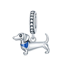 Load image into Gallery viewer, Adorable Blue Collar Dachshund Pendant Charm – 925 Sterling Silver-Silver-6