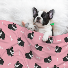 Load image into Gallery viewer, Adorable Boston Terrier Love Blanket for Dog-Pet Furniture-Blanket for Dogs,Blankets,Boston Terrier,Home Decor-1