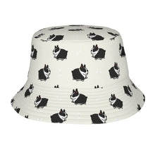 Load image into Gallery viewer, Adorable Boston Terrier Love Bucket Hat-Hats &amp; Caps-Accessories,Boston Terrier,Dog Dad Gifts,Dog Mom Gifts,Hats-Ivory White-One Size-33