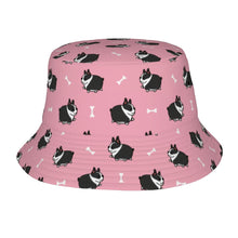Load image into Gallery viewer, Adorable Boston Terrier Love Bucket Hat-Hats &amp; Caps-Accessories,Boston Terrier,Dog Dad Gifts,Dog Mom Gifts,Hats-Light Pink-One Size-1