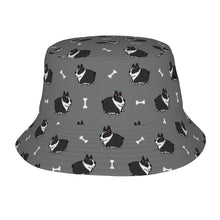 Load image into Gallery viewer, Adorable Boston Terrier Love Bucket Hat-Hats &amp; Caps-Accessories,Boston Terrier,Dog Dad Gifts,Dog Mom Gifts,Hats-Parisian Gray-One Size-17