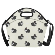 Load image into Gallery viewer, Adorable Boston Terrier Love Neoprene Lunch Bag-Ivory-ONESIZE-1