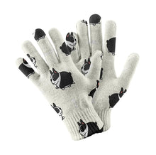 Load image into Gallery viewer, Adorable Boston Terrier Love Touch Screen Gloves-Accessories-Accessories,Boston Terrier,Dog Dad Gifts,Dog Mom Gifts,Gloves-White-2