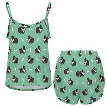 Load image into Gallery viewer, Adorable Boston Terrier Love Women's Cami and Shorts Pajama Set-Apparel-Apparel,Boston Terrier,Dog Mom Gifts,Pajamas-15