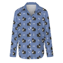 Load image into Gallery viewer, Adorable Boston Terrier Love Women's Shirt-Apparel-Apparel,Boston Terrier,Dog Mom Gifts,Shirt-Slate Blue-S-13