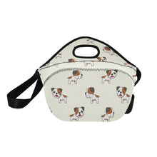 Load image into Gallery viewer, Adorable Bulldog Love Neoprene Lunch Bag-Accessories-Accessories,Bags,Dog Dad Gifts,Dog Mom Gifts,English Bulldog,Lunch Bags-5