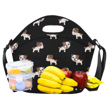Adorable Bulldog Love Neoprene Lunch Bag 360x