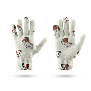 Adorable Bulldog Touch Screen Gloves-Accessories-Accessories, Dog Dad Gifts, Dog Mom Gifts, English Bulldog, Gloves-11