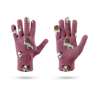 Adorable Bulldog Touch Screen Gloves-Accessories-Accessories, Dog Dad Gifts, Dog Mom Gifts, English Bulldog, Gloves-12