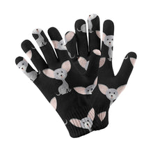 Load image into Gallery viewer, Adorable Chihuahua Charm Touch Screen Gloves-Accessories-Accessories, Dog Dad Gifts, Dog Mom Gifts, Gloves-Black-2