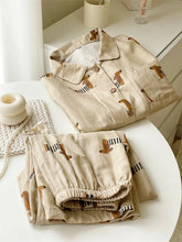 Load image into Gallery viewer, Adorable Chocolate Dachshunds Cotton Pajamas Set for Women-3