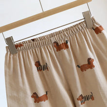 Load image into Gallery viewer, Adorable Chocolate Dachshunds Summer Cotton Couples Pajamas Set-5