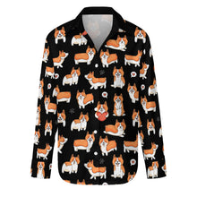 Load image into Gallery viewer, Adorable Corgi Love Parade-Apparel-Apparel,Corgi,Dog Mom Gifts,Shirt-S-Black-29