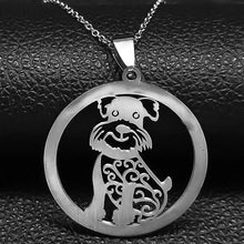 Load image into Gallery viewer, Adorable Crystal Schnauzer Pendant Necklace – Dog Mom Gift-2