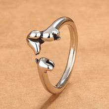 Load image into Gallery viewer, Adorable Dachshund Silver Plated Adjustable Ring Gift for Dog Lovers-3