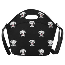 Load image into Gallery viewer, Adorable Dalmatian Puppy Neoprene Lunch Bag-Black-ONESIZE-10