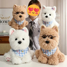Load image into Gallery viewer, Adorable Cairn Terrier Plush Toy - Baby Blue Checked Bib Wheaten Cairn Terrier-Stuffed Animals-Cairn Terrier,Dog Memorial Gifts,Stuffed Animal-16